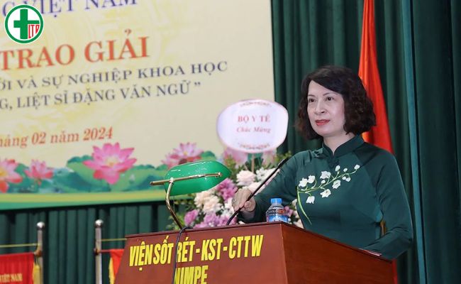 PGS.TS.Nguyễn Thị Liên Hương, Thứ trưởng Bộ Y tế phát biểu.